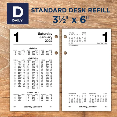Miniatura 5 de AT-A-GLANCE- Recambio para calendario diario para 2022, 9 x 15 cm, estándar, Financiero, (S17050)