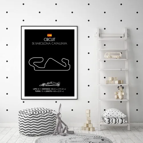 Miniatura 96 de Custom Car Posters Póster hecho a mano compatible con Autodromo Enzo e Dino Ferrari (Imola, Italia), póster de pista de carreras diseñado