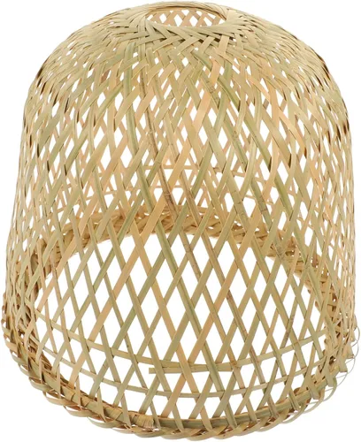 Uonlytech Lámpara de araña de bambú para lámpara colgante de cubierta de lámpara decorativa vintage