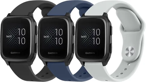 Miniatura 10 de Wanme Bandas para Garmin Venu 2 Plus / Venu Sq / Venu / Vivoactive 3 Correa de reloj para mujeres y hombres, paquete de 3 correas deportivas