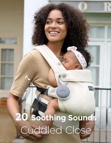 Miniatura 3 de Momcozy - Máquina de sonido portátil con luz nocturna, máquina de ruido blanco para bebés, 20 sonidos relajantes, terapia de sonido, batería de Gris
