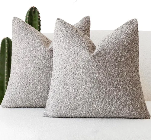 Miniatura 72 de Foindtower - Juego de 2 fundas decorativas de textura de bucle, fundas de almohada acentuadas, fundas de cojín sólidas, neutrales, para sofá, silla