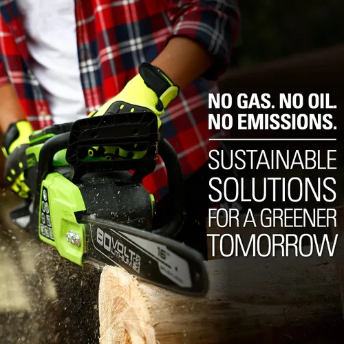 Miniatura 12 de Greenworks Motosierra inalámbrica sin escobillas de 80 V y 16 pulgadas