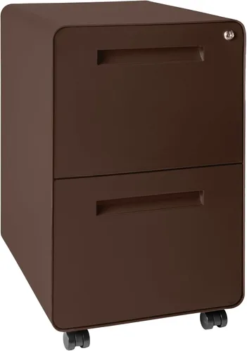 Miniatura 9 de Laura Davidson Furniture Stockpile - Archivador móvil de 2 cajones con cerradura, archivador de metal para debajo del escritorio, carpetas