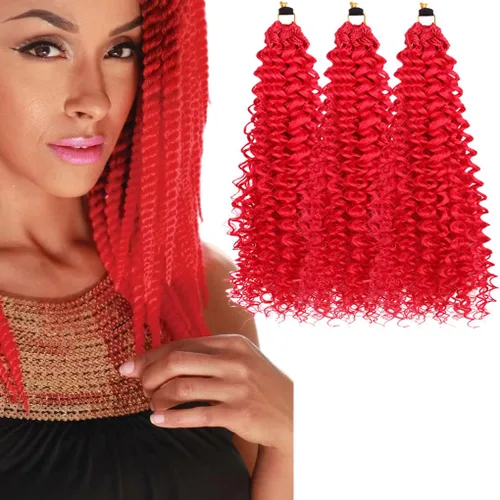 Miniatura 43 de 3 trenzas de ganchillo Passion Twist, cabello sintético preseparado para trenzar de 14 pulgadas, 3 paquetes de cabello trenzado pretrenzado