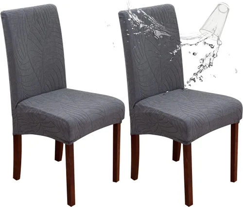 Miniatura 42 de Genina Fundas impermeables para sillas de comedor, fundas elásticas de jacquard para sillas de comedor, extraíbles y lavables, protector de silla