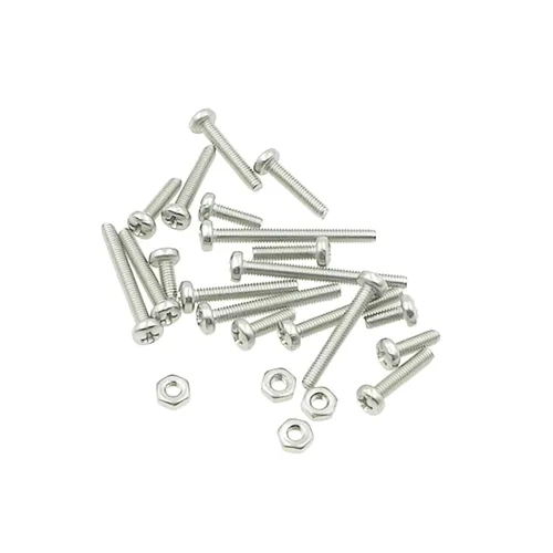 Miniatura 4 de Juego de tornillos Phillips de cabeza plana métricos M2.5 de acero inoxidable y tuercas (M2.5)