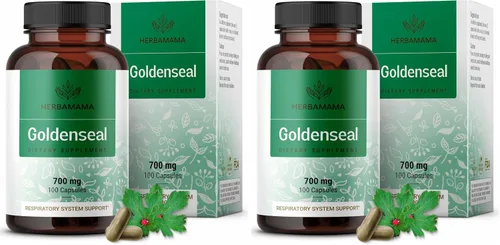 Miniatura 9 de HERBAMAMA Goldenseal - Cápsulas de raíz de 700 mg - Sistema respiratorio y apoyo inmunológico con suplemento en polvo de sello dorado, vegano, sin