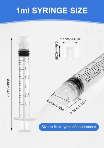 Miniatura 4 de Jeringa Luer Lock de 3mL con tapa - Estéril envuelta individualmente sin aguja - Medición precisa a prueba de fugas - Paquete de 12