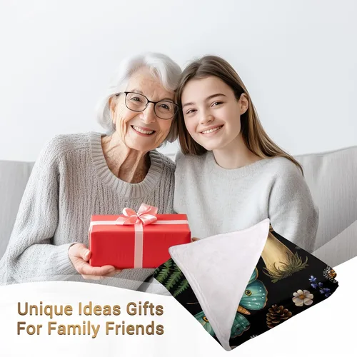 Miniatura 2 de Jekeno Manta de mariposa de hongo, regalos para mujeres, niñas, mamá, hermana, amigas, cumpleaños, Navidad, mariposas, hongos, decoración del hogar