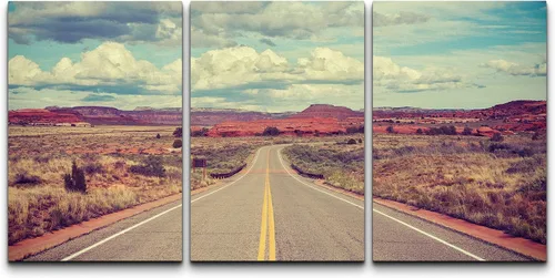 Miniatura 42 de wall26 Lienzo enmarcado para pared, juego de arte rojo, verde y amarillo, bosque de montaña otoñal, naturaleza, desierto, fotografía, realismo