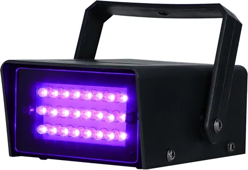 Miniatura 11 de ENUOLI Mini luz estroboscópica LED color verde con 24 LED súper brillantes control de velocidad variable para efecto de luz de escenario DJ