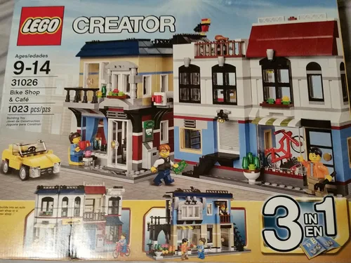 Juguete LEGO creador de tiendas de bicicletas y café 31026