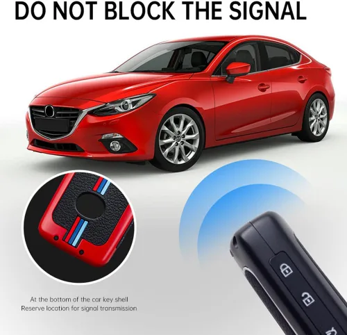Miniatura 6 de Carcasa de aleación de zinc para llave de coche para Mazda 3 6 Alexa CX3 CX4 CX5 CX7 CX8 CX9 CX-30 CX50 BP BF Sch5 MX-5, Negro