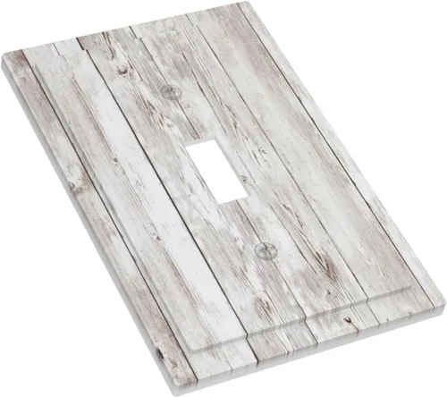 Miniatura 1080 de Placa Decorativa de Pared de Granja Rústica con Cuerno de Madera para Puerta de Granero 1 Banda Duplex Cubiertas de Toma Eléctrica Soltera