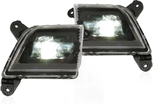 Ensamble de luces antiniebla LED KUAFU compatible con Chevy Chevrolet Silverado 1500 2019-2021 Reemplazo para 84125494 84962680 Faros antiniebla de