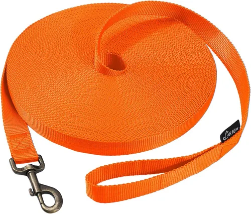 Miniatura 11 de Hi Kiss Correa de Entrenamiento de Obediencia y Agilidad para Perros/Cachorros - 15 pies 20 pies 30 pies 50 pies 100 pies - Ideal para Jugar