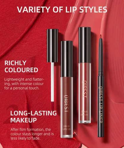 Miniatura 6 de Kit de labios todo en uno, 3 en 1, delineador de labios suave y lápiz labial con lápiz labial líquido de terciopelo mate, brillo labial hidratante