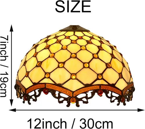 Miniatura 7 de Tiffany - Pantalla de repuesto para lámpara de cristal, accesorios para lámparas de mesa, lámpara de pie, lámpara de techo, lámpara colgante