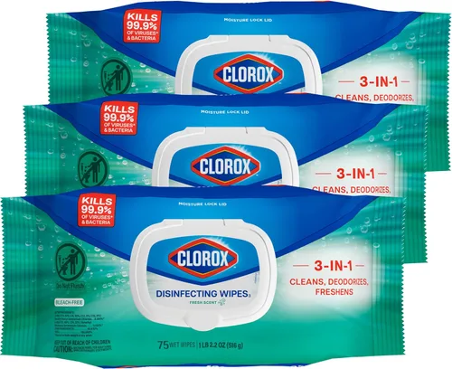 Miniatura 14 de Clorox Toallitas Desinfectantes, Toallitas de Limpieza Paquete Flex, Aroma Fresco, 75 Unidades (El Paquete Puede Variar)