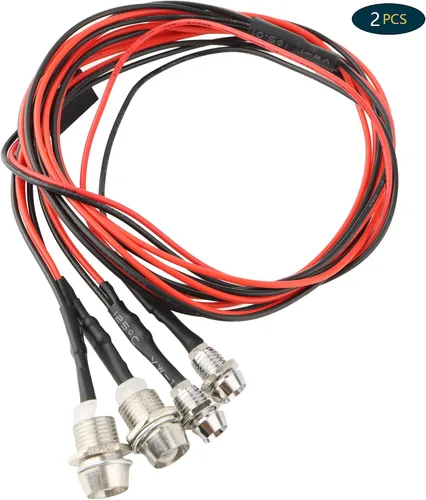 Miniatura 4 de Juego de 8 luces LED para coche RC a escala 1:10, 4 faros blancos y 4 luces traseras rojas