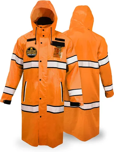 Miniatura 9 de KwikSafety - Charlotte, NC - Chaqueta de lluvia TORRENT y gabardina ANSI OSHA clase 3 de alta visibilidad, equipo de lluvia Hi Vis Amarillo - 1