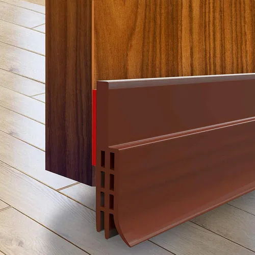 Miniatura 9 de Suptikes Paquete de 2 topes para puerta, barrido de puerta para puertas exteriores e interiores, sello debajo de la puerta, bloqueador de corrientes