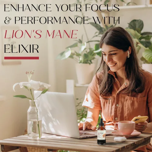 Miniatura 8 de Auri Elixir líquido de melena de león - Suplementos cerebrales para la memoria y la concentración con hongos funcionales - Suplemento de melena