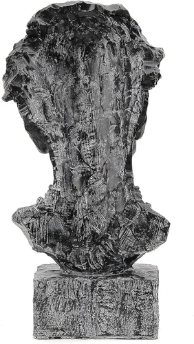 Miniatura 6 de Leekung Figura de resina de escultura africana, decoración del hogar hecha a mano, 12.2 x 6.3 x 4.3 pulgadas, color negro