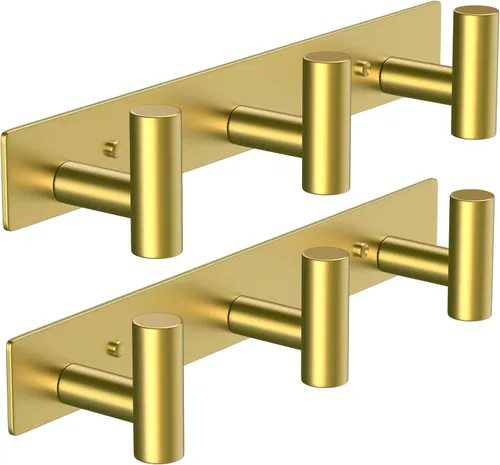 Miniatura 29 de VAEHOLD Ganchos de Pared para Abrigos Montados en Pared, Perchero con 6 Ganchos Dobles para Colgar Toalla Sombrero Abrigo Bata Bolsa Llave para Baño