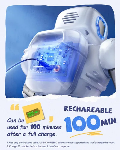 Miniatura 7 de Ruko 1088 - Robot inteligente para niños, gran robot interactivo programable con control remoto, control por aplicación, regalo de cumpleaños
