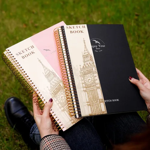Miniatura 7 de FLYING EAGLE Cuaderno de bocetos de tapa dura para dibujar de 8.5 x 11 pulgadas, cuaderno de bocetos en espiral para adultos, mujeres y niños