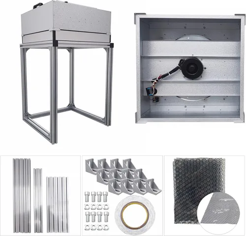 Miniatura 3 de INTSUPERMAI Campana de flujo laminar vertical de 110 V Banco limpio de flujo de aire con filtro HEPA para ventilador de aluminio clase 100 taller