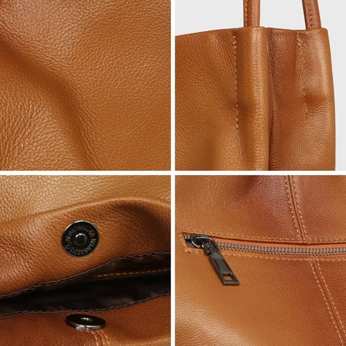 Miniatura 5 de Iswee - Bolsos de cuero genuino, diseño de hombro Hobo, bolsos para mujer