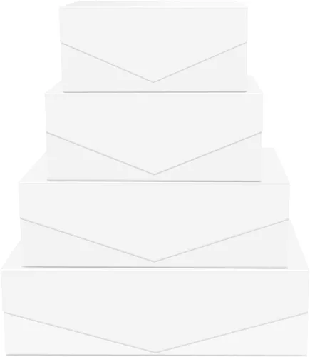 Miniatura 31 de BLK&WH Caja de regalo de 9 x 6.5 x 3.8 pulgadas, caja de regalo negra, caja de padrino, caja plegable con tapa de cierre magnético para embalaje