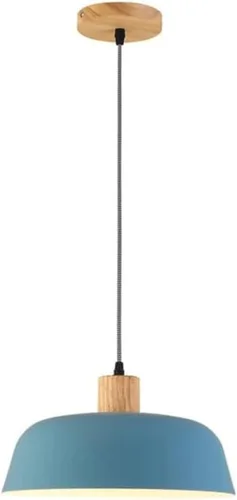 Luces colgantes nórdicas retro para isla de cocina, moderna lámpara colgante de madera, lámpara industrial de aluminio para comedor, sala de estar,