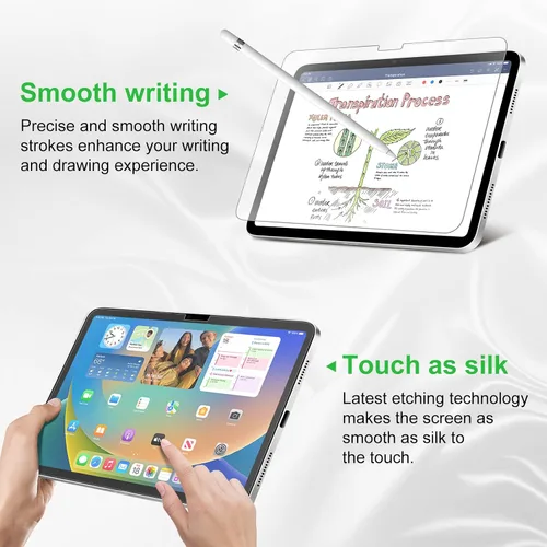 Miniatura 3 de Bioton - Protector de pantalla para iPad A16 de 11ª/10ª generación (2025/2022) Nano-Texture Glass, Auto Alignment Kit, Tempered Glass, Touch like
