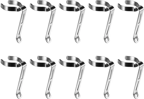 Miniatura 10 de Paquete de 10 linternas B101 – Clip duradero de acero inoxidable para bolígrafo y clip para tapa, cómodo de llevar