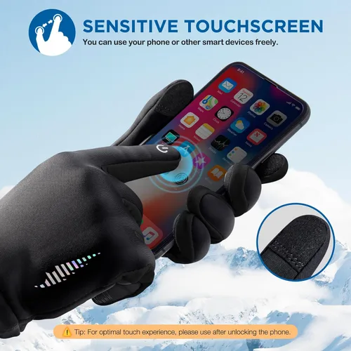 Miniatura 3 de Guantes de invierno para niños SIMARI con pantalla táctil, cálidos y térmicos, resistentes al agua, para niños y niñas, para correr, ciclismo