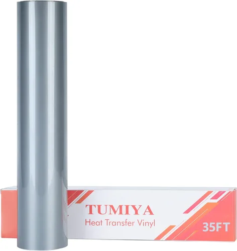 Miniatura 32 de TUMIYA Vinilo HTV - Vinilo de transferencia de calor de 12 pulgadas x 35 pies, vinilo dorado para planchar, rollo adhesivo brillante fácil de cortar