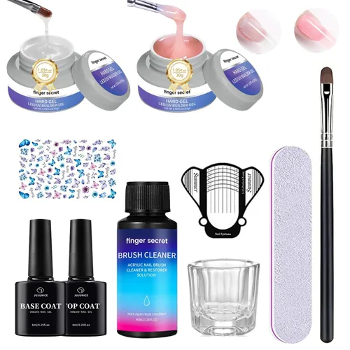 Miniatura 8 de Gel constructor de gel duro para uñas, fuerte y duradero, esculpir en 3D nude para extensión de uñas, 2 onzas (transparente y nude, 1 onza x 2)