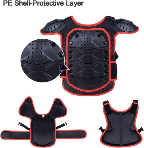 Miniatura 3 de Seahouse Chaleco de armadura de motocicleta para niños, protector de espalda, chaqueta blindada de carreras de calle para hombre+1 bandana al azar