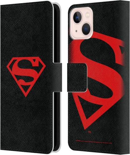Miniatura 66 de Head Case Designs Funda de piel con licencia oficial de Superman DC Comics con logotipos negros y rojos compatible con Apple iPhone 11