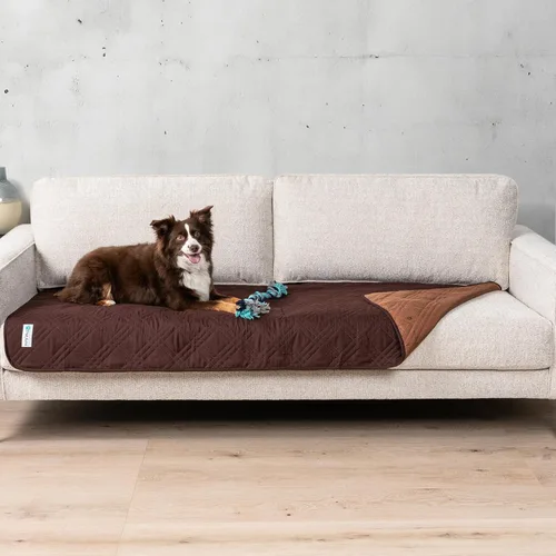 Miniatura 25 de PetAmi Funda de cama impermeable para perro, protector reversible de muebles para gatos y perros, manta lavable para asiento de sofá, 102 x 82 Beige