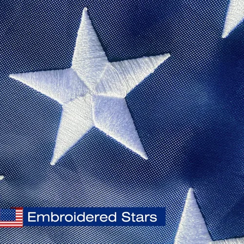 Miniatura 3 de Bandera de Estados Unidos bordada con estrellas cosidas y rayas cosidas, resistente y duradera (el mástil de bandera no está incluido)