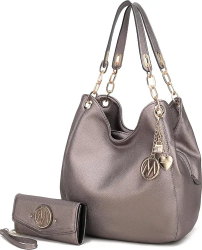 MKF Set Hobo - Bolso tipo cartera para mujer y cartera con correa de hombro para mujer