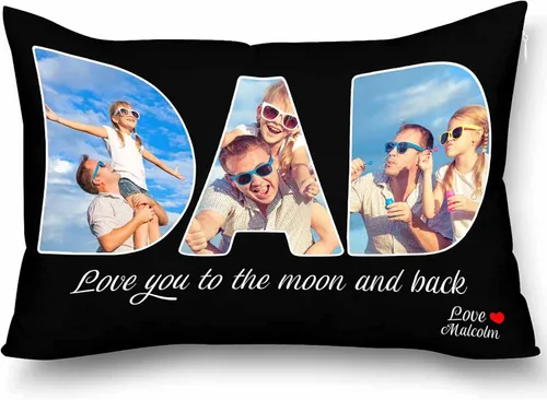 Miniatura 14 de Foto personalizada con fundas de almohada de texto, almohadas personalizadas para abuelo, funda de almohada decorativa personalizada para sofá