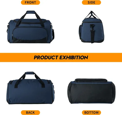 Miniatura 17 de Bolsa de gimnasio para hombre, 55 L, duradera, grande, para viajes, entrenamiento, fitness
