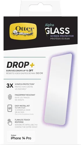 Miniatura 8 de OtterBox AMPLIFY - Protector de pantalla de cristal antimicrobiano con luz azul para iPhone 14 Pro (solamente), respuesta táctil impecable