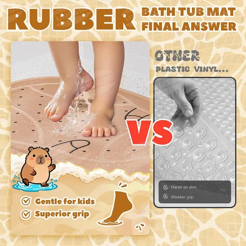 Miniatura 2 de UNEEDE Alfombra de Bañera Antideslizante para Niños, Alfombra de Ducha Antideslizante para Niños Pequeños, Superficie Antideslizante Lavable